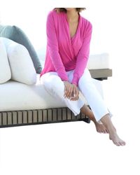 Veronica M - Cupro Draped Surplice Top - Lyst