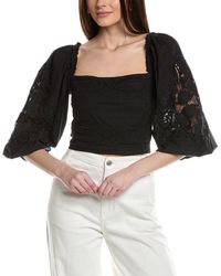 FARM Rio - Embroidered Blouse - Lyst