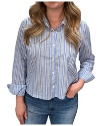 J. Society - Cropped Button Down Blouse - Lyst