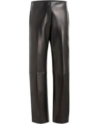 KHAITE - Mita Low-Rise Plongé Leather Pants - Lyst