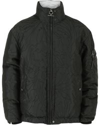 Ferragamo - Abstract Print Quilted Jacket - Lyst