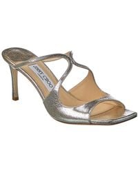 Jimmy Choo - Anise 75 Glitter Leather Sandal - Lyst