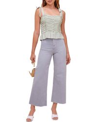 Astr - Duffy Crepe Ruched Crop Top - Lyst