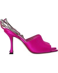 Jimmy Choo - Saeda 90 Sandals With Crystal Chain Embellishment - Lyst