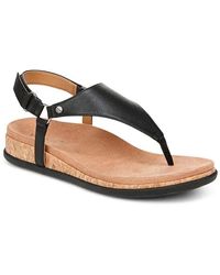 Vionic - Kirra Ii I8691L2001 Slingback 12 Leather Thong Sandal Fzp194 - Lyst