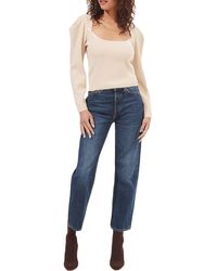 Astr - Catalina Cut Out Ribbed Knit Crop Sweater - Lyst