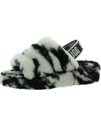UGG - Fluff Yeah Lambs Wool Platform Slide Slippers - Lyst