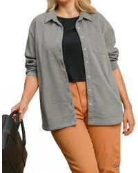 Umgee - Oversized Shirt Jacket Plus - Lyst