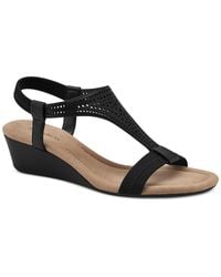 Alfani - Vacanzaa T-strap Wedge Sandals - Lyst