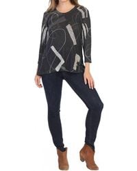 Jess & Jane - Contours Sweater Knit High Low Slit Top - Lyst