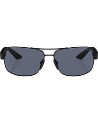 Prada Linea Rossa - Ps 50zs 1bo09r Wrap Sunglasses - Lyst