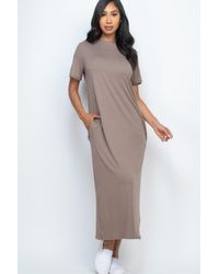 TRUEDAMES - Fashnzfab Side Pocket Tee Dress - Lyst
