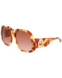 Longchamp - 59 Mm Brown Sunglasses Lo709s-217 - Lyst