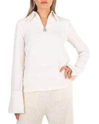JW Anderson - Jw Anderson Ladies Off Padlock Half Zip Pullover Top, Brand Size 36 (Us Size 2) - Lyst