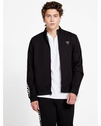 Guess Factory - Don Logo Tape Active Zip Jacket - Lyst