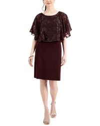Connected Apparel - Applique Midi Cocktail And Party Dress - Lyst
