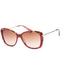 Longchamp - 56mm Marble Brown Sunglasses - Lyst