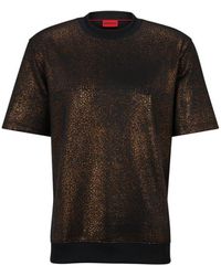 HUGO - Relaxed-fit Short-sleeved T-shirt With Seasonal Print - Lyst