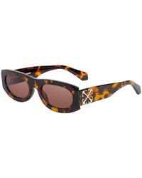 Off-White c/o Virgil Abloh - Sunglasses Oval Full Rim, Havana Frame And Lens Oeri13Oorlando6064 - Lyst