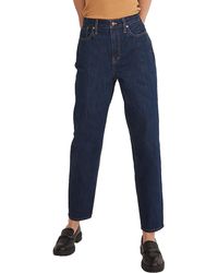 Madewell - baggy Dark Wash Tapered Leg Jeans - Lyst