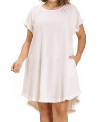 Umgee - Linen Fringe Dress - Lyst