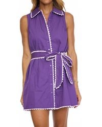 TCEC - Sarabeth Scallop Trim Mini Dress - Lyst