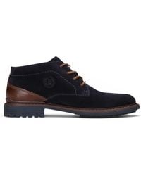 Bugatti - Dark Suede Leather Lace-Up Desert Ankle Boots - Lyst