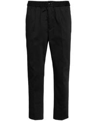 Ami Paris - Elasticated-Waist Cropped Trousers - Lyst