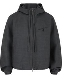Ferragamo - Wool Zip-Up Jacket - Lyst