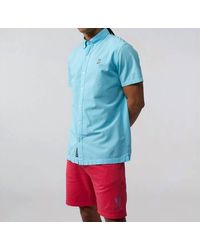 Psycho Bunny - Seersucker Short Sleeve Shirt - Lyst