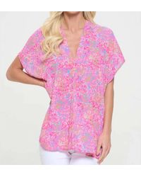 Adrienne - Confetti Delight V-Neck Top - Lyst