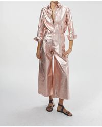 Lanhtropy - Culotte Metallic Linen Pants - Lyst