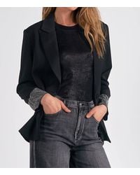 Elan - Jacket With Rhinestone Sleeve Detail - Lyst