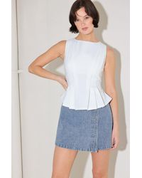 TRUEDAMES - Modern Shape Woven Top - Lyst