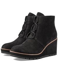 Eileen Fisher - Alpine Boots Leather Wedge Heel Bootie Khd2668 - Lyst
