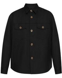 Versace - Wool Cavalry Blouson Overshirt - Lyst