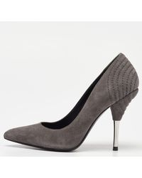 Balmain - Suede Pointed Toe Pumps - Lyst