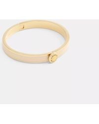 COACH - Coach Rivet Enamel Hinged Bangle - Lyst