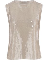 Niccolò Pasqualetti - Sequined Round Neck Top - Lyst