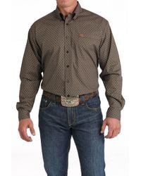 Cinch - Plain Weave Long Sleeve Button Down Shirt - Lyst