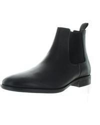 BOSS - Colby Faux Leather Almond Toe Chelsea Boots - Lyst