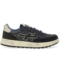 Premiata - Low-Top Sneakers With Distinctive Logo And Textured Upper - Lyst