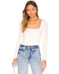 superdown - Sofia Square Neck Top - Lyst