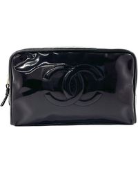 Chanel - Coco Mark Patent Leather Clutch Bag (pre-owned) - Lyst