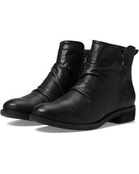 Söfft - Beckie Boots Leather Side Zip Ruched Ankle Bootie Htat1199 - Lyst