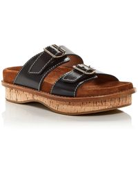 Chloé - Marah Leather Buckle Slide Sandals - Lyst