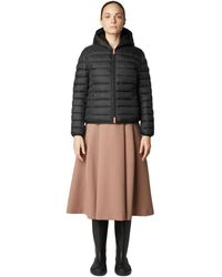 Save The Duck - Ethel Faux Fur Lining Hooded Puffer Jacket Coat - Lyst