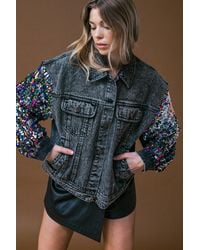 TRUEDAMES - Going There Washed Denim Jacket - Lyst