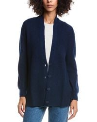 Forte - Boyfriend Wool & Cashmere-Blend Cardigan - Lyst