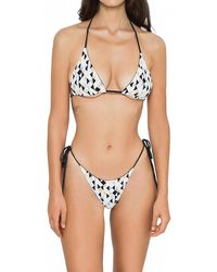 Gigizara - Cowrie Reversible Triangle Bikini Top 2-In-1 With Detail - Lyst